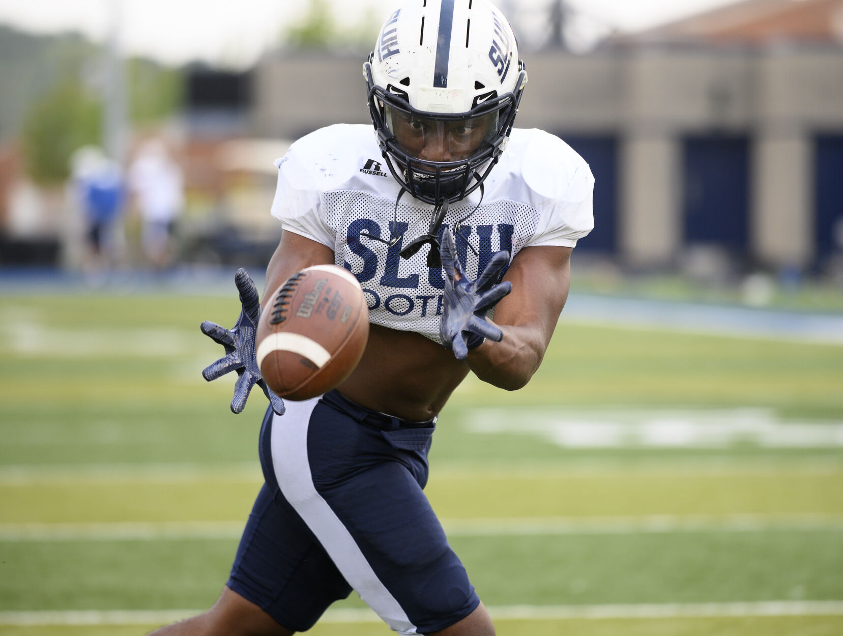 SLUH football practice